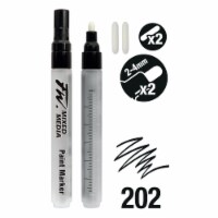 Daler-Rowney FW Empty Marker Set, 2 Medium Barrels With 4mm Round Nibs