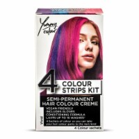 Semi-Permament Hair Color 4 Shade Strips Kit, Multi Color Hair Dye Kit, 4 x 0.33 fl. oz.