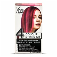 Semi-Permament Hair Color 4 Shade Strips Kit, Multi Color Hair Dye Kit, 4 x 0.33 fl. oz.