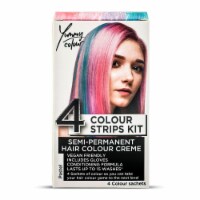 Semi-Permament Hair Color 4 Shade Strips Kit, Multi Color Hair Dye Kit, 4 x 0.33 fl. oz.