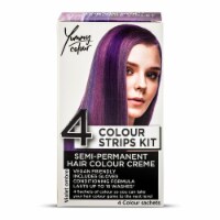 Semi-Permament Hair Color 4 Shade Strips Kit, Multi Color Hair Dye Kit, 4 x 0.33 fl. oz.