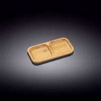 [ Set Of  10] Natural Bamboo Divided Dish 8.5  X 4.5  | 22 X 11.5 Cm WL-771223/A