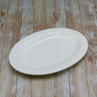 [ Set Of  3] Fine Porcelain Oval Platter 14  | 36 Cm WL-992026/A