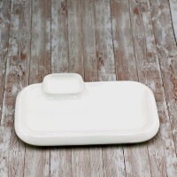 [ Set Of  3] Fine Porcelain Rectangular Platter 14” X 8.5”| 36 X 21.5 Cm WL-992575/A