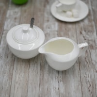 Fine Porcelain Sugar Bowl & Creamer Set: Sugar Bowl 11 Oz | 340 Ml & Creamer WL-880112/2C