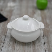 [ Set Of  2] Fine Porcelain Baking Pot 21 Oz | 620 Ml WL-997015/A