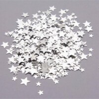 Shatchi 4Pk 14g Each Star Silver Glitz Confetti Table Confetti Sprinkles Decorations