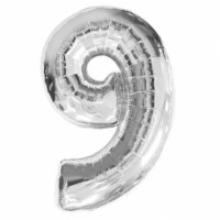 16  Silver Number 9 Balloon Inflatable Banner Party Bunting Decorations