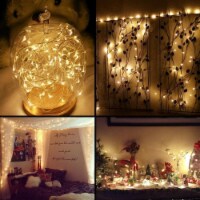 100 Warm White Micro Rice Copper Wire LED Battery Fairy String Lights Party 10m