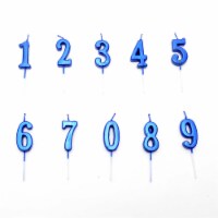 Blue 1 Number Candle Boys Birthday Anniversary Party Cake Decorations Topper