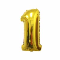 16  Gold Foil Balloons Number 1 Air Helium Birthday Wedding Party Decorations