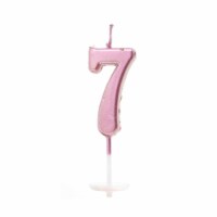Number Candle Pink 7 Candle Birthday Anniversary Party Cake Decorations Topper