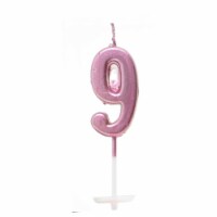 Number Candle Pink 9 Candle Birthday Anniversary Party Cake Decorations Topper