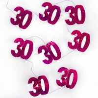 Shatchi 30th Pink Hanging String Foil Banner Party Door Wall Decorations