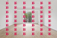 Shatchi 16th Pink Hanging String Foil Banner Party Door Wall Decorations