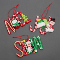 Christmas Craft Hanging Decorations Christmas Tree 3Pcs Ceramic