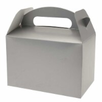 20 X Silver Kids Party Lunch Boxes Takeaway Favour Birthday Wedding Cake Food Bags