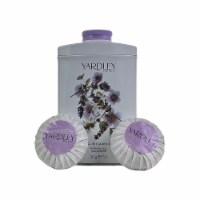 Yardley London Yardley English Lavender 3 Pc. Gift Set for Women Talc 7 oz + 2 X Soap 3.5 oz
