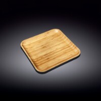 [ Set Of 12] Natural Bamboo Plate 7 X 7 | 17,5 Cm X 17.5 Cm WL-771020/A
