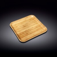 [ Set Of 6] Natural Bamboo Plate 9 X 9 | 23 Cm X 23 Cm WL-771022/A