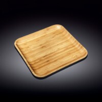 [ Set Of 6] Natural Bamboo Plate 11 X 11 | 28 Cm X 28 Cm WL-771024/A