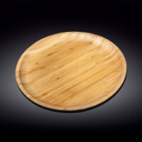[ Set Of  3] Natural Bamboo Platter 14  | 35.5 Cm WL-771038/A