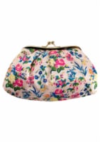 The Vintage Cosmetic® Pink Floral Clutch Bag Perspective: Main