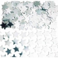 Shatchi 1Pk 14g Each Star Silver Glitz Confetti Table Confetti Sprinkles Decorations