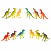 12pcs Dinosaur Figures Assorted Colour Party Bag Fillers Goodie Loot Pinata Gift