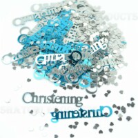 2 Pk 14g Each Blue Christening Glitz Table Confetti Party Sprinkles Decorations