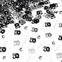 14g 50th Black Happy Birthday Party Glitz Table Confetti Sprinkles Decorations