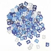 14g 13th Happy Birthday Blue and Silver Party Celebration Confetti Decoration