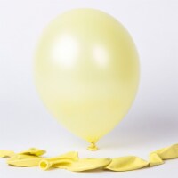 12  Standard Latex Air/Helium Metallic Yellow birthday Wedding Party Balloons Plain