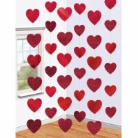 6 x 7ft Red Heart String Valentines Day Decorations Engagement Wedding Party NEW