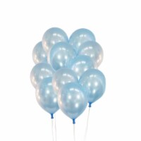 50 pcs 12  Metallic Ligh Blue Colour Latex balloons birthday party celebrations Plain