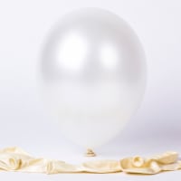 5 Quality Latex Balloons Pearl White Christening wedding Party Decorations Plain