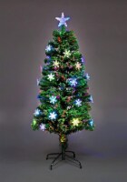 6ft Snowflake LED PreLit Fibre Optic Christmas Tree Xmas Decoration Decor 180cm