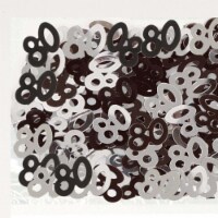 Shatchi 14g 80th Black Happy Birthday Party Glitz Table Confetti Sprinkles Decorations