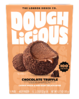 Doughlicious Chocolate Truffle Cookie Dough & Gelato Bites (6x1.13oz) Perspective: Main