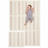 CHILDLIKE BEHAVIOR Baby Play Mat - Beige Mudcloth 72x48 Inch