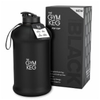 THE GYM KEG Stealth Black 74oz Water Bottle | Half Gallon | Carry Handle