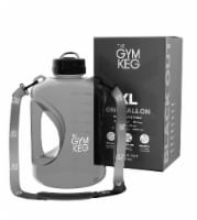 THE GYM KEG 1 Gallon Transparent Black Water Bottle | BPA-Free Plastic | Leakproof