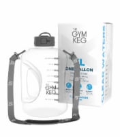 THE GYM KEG 1 Gallon Water Bottle (Transparent Light-Grey) | BPA-Free