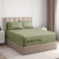 CGK Unlimited 4 Piece Extra Deep Pocket Microfiber Sheet Set - Twin - Sage Green