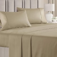 CGK Linens 4 Piece 100% Cotton 400 Thread Count Sheet Set - King - Beige