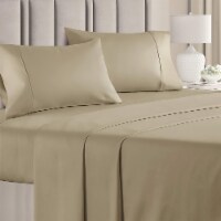 CGK Linens 4 Piece 100% Cotton 400 Thread Count Sheet Set - Full - Beige