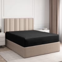 CGK Unlimited Deep Pocket 14 - 16 Inch Microfiber Fitted Sheet - King - Black
