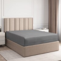 CGK Linens Deep Pocket 14 - 16 Inch Microfiber Fitted Sheet - King - Dark Grey