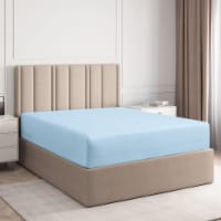 CGK Unlimited Deep Pocket 14 - 16 Inch Microfiber Fitted Sheet - King - Light Blue
