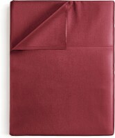 CGK Linens Single Flat Sheet/Top Sheet Double Brushed Microfiber - Twin - Burgundy